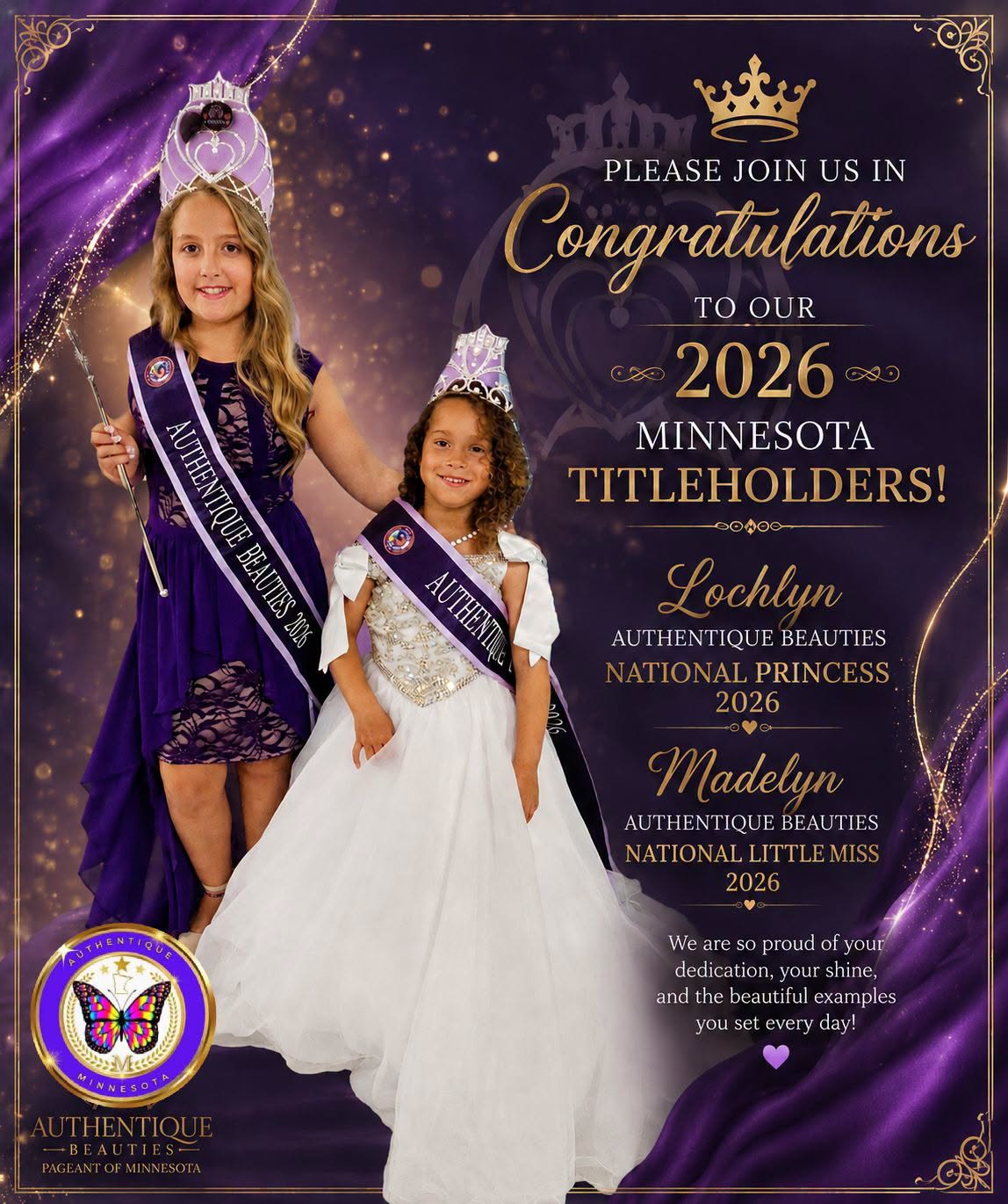 2026 Minnesota Titleholders — Lochlyn and Madelyn