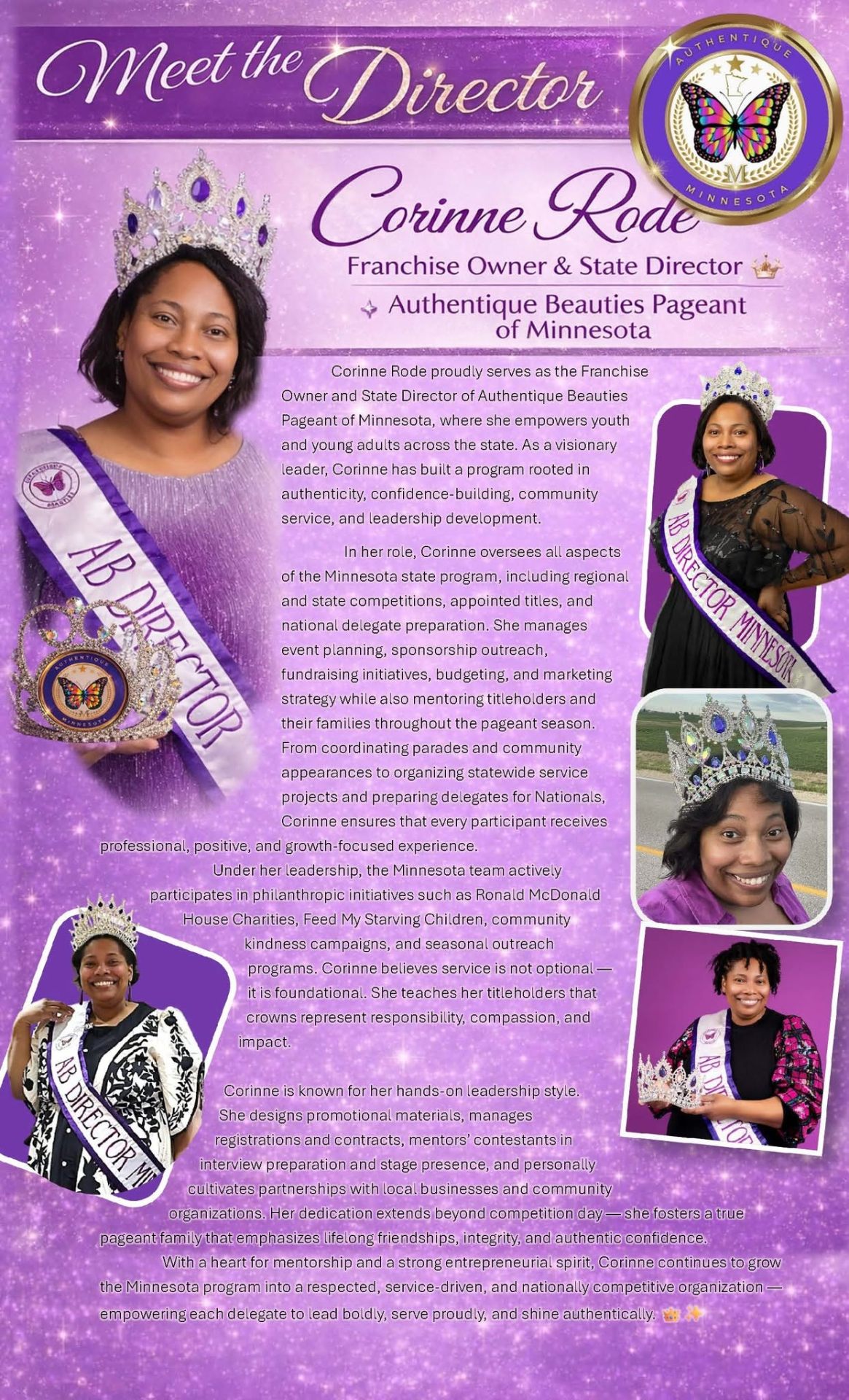 Meet the Director — Corinne Rode, Franchise Owner and State Director of Authéntique Beauties Pageant of Minnesota